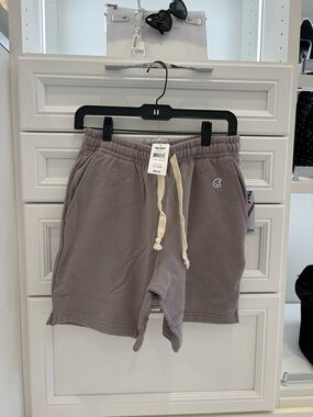 Todd Snyder Pebble Grey Warm Up Drawstring Shorts